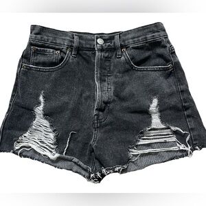 Pacsun Grey Ripped Jean Shorts